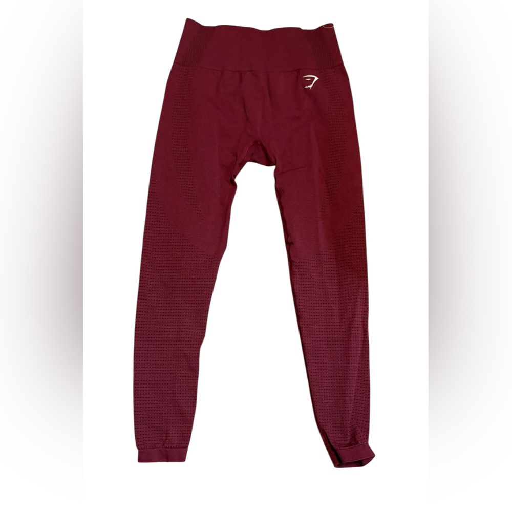 Gymshark Energy Seamless High Rise Leggings Maroon XS Sculpting Athleisure
